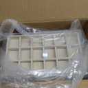 Frebeauty Acrylic Jewelry Organizer Earring Organizer Box with 5 Drawers Earring Holder Organizer with Velvet Trays Clear Jewelry Box for Women Earring Display for Rings Studs(Beige)