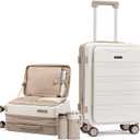 LOVEVOOK Carry On Luggage 20 Inch, Airline Approved Expandable Hard Shell Suitcase with Spinner Wheels, TSA Lock & Cup Holder, Fits Most Overhead Bins