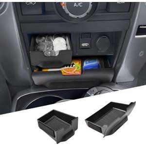 Storage Drawer Compatible with Toyota 4Runner Accessories 2014-2022 2023 2024 Center Console Organizer, Interior Storage Cubby Box, Coin & Card Holder Cubby, ABS Plastic Tray