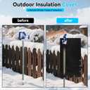 Extended Insulated Outdoor Faucet Cover for Winter Freeze Protection - 30H x 13.5W for RV Park Hydrants, Yard Hydrants, Garden Hose Bibbs, Sprinkler Systems (Black)