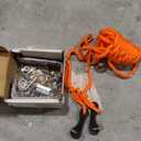 Rope with hooks and metal brackets
