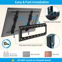 HOME VISION Tilt TV Wall Mount Bracket for 26-65 Inch Flat/Curved TVs, Max VESA 400X400mm, 100Lbs Capacity, Fits 8-16 Inch Wood Studs, Universal Low Profile, HV9401