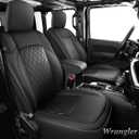 Coverado Seat Covers Fullset for Jeep Wrangler, Waterproof Car Seat Covers for Automotive Truck Seat Covers Custom Fit for 2018-2024 Jeep Wrangler JL 4-Door with Rear Cupholder OnlyBlack