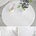 Clear Round Fitted Vinyl Tablecloth with Elastic Edged, Elastic Edged Table Cover, Waterproof Oilcloth Heavy Duty Elasticized Table Cover, Clear Plastic Tablecloth Protec 40"-44"