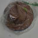 DRESHOW Women Belt Buckle Fedora Hat Classic Wide Brim Felt Panama Hat