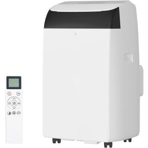 14,000 BTU Portable Air Conditioner With Dehumidifier & Fan, Cools Up to 750 Sq.Ft. Room Air Conditioner, Remote Control, Installation Kits, Auto Swing, Quiet Portable AC Units for Rooms, White Top