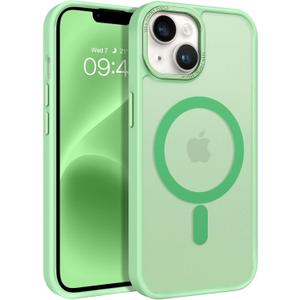BENTOBEN Magnetic for iPhone 13 Case & iPhone 14 Case [Compatible with Magsafe] Translucent Matte Phone Case iPhone 13/14 Slim Shockproof Women Men Girl Protective Cover for iPhone 13/14, Matcha Green