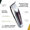 Wahl Professional 5 Star Cordless Detailer Li Trimmer T Wide Blade, Lithium-Ion Battery 100 Min Runtime for Hair & Beard, with Charging Stand