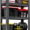 72" H Garage Shelving 2500LBS Heavy Duty Storage Shelves Adjustable 5 Tier Metal Shelves for Storage Garage Industrial Shelving Utility Racks,16" D*36" W*72" H,Black