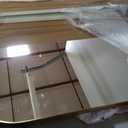 ANDY STAR 24"x36" Champagne Bronze Oval Bathroom Mirror for Wall,Pill-Shape