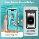 UNBREAKcable Waterproof Phone Pouch-2 Pack IPX8 Waterproof Phone Case for iPhone 16 15 14 13 12 Pro Max & Samsung S25 S24-Dry Bag & Travel Essentials for Beach, Pool, Kayak & Cruise-7" Orange + Purple