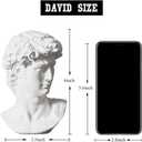 fazhongfa Greek Statue of David Bust Resin Sculpture for Roman Bookshelf Tabletop Office Home Decor Roman Sculpture Decoration David Figurine 6 Inch Gift for Friends Colleague