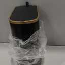 CEROELDA Small Bathroom Trash Can  Slim Garbage Can-Metal Step Wastebasket-Rectangle Narrow Waste Bin for Office, Bedroom, Toilet, Living Room-Black