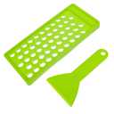 Juland Lip Balm Filling Tray with Scraper & Spatula 1 Set, 50-Cavity Mold for DIY Lip Balm and Lipstick, BPA-Free, Green
