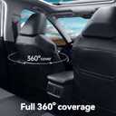 Full Set Highlander Seat Covers for 2020-2026 Toyota Highlander Suv Seat Cushion,2nd Row Captain Chair,Fully Covered,Luxury Waterproof Leather Car Seat Protector,Fit Like A Glove (Black & Gray)