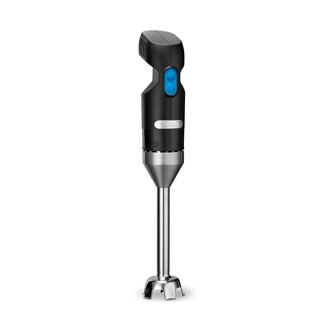 Waring Commercial Quik Stix Light Duty Stick Immersion Hand Held Blender, 7" Fixed Sealed Shaft, Steel Blade, 2 Speed, Professional Restaurant Foodservice Grade, 3 Gallon, 120V 100W, WSB35, Black