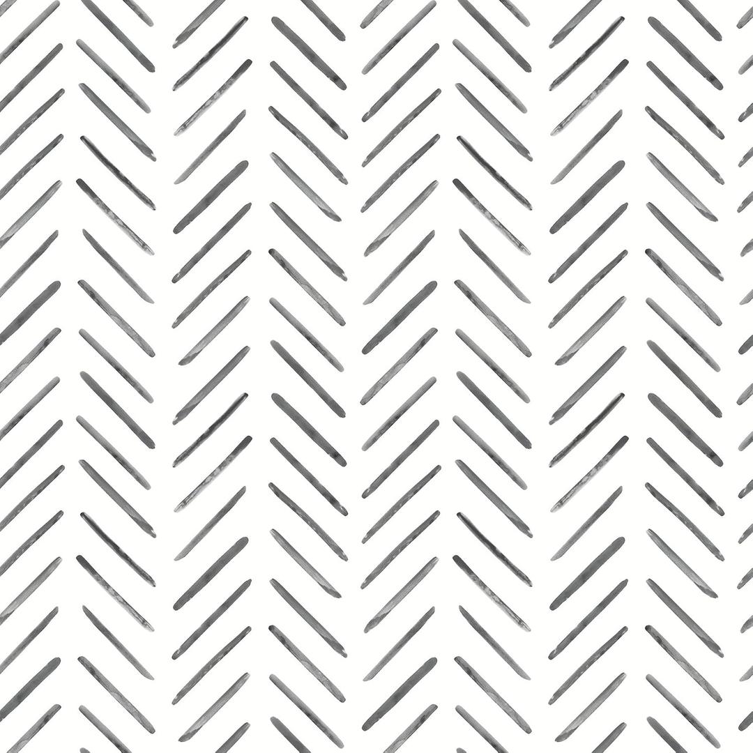 York Wallcoverings PSW1525RL Black Painted Herringbone Premium Peel and Stick Wallpaper
