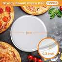 12 Pieces Pizza Pan Bulk Restaurant Aluminum Pizza Pan Set Round Pie Cake Plate Rust Free Cake Tray for Oven Baking Home Kitchen Restaurant Easy Clean(16 Inch)