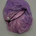 BERON 14 Inches Purple Wig Short Curly Wig Women Synthetic Wigs Lavender Purple Wigs with Bangs Hairnet Included