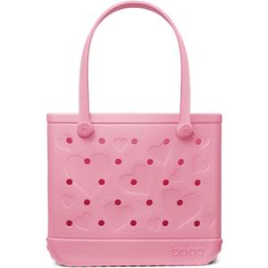 BOGG BAG - Tote for Beach, Pool, Boat, Sports - All Purpose EVA - Tonal Buttons (Conversation Hearts Bubblegum)