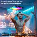 BSEED Wifi Smart Bathroom Exhaust Fan with Light, Bluetooth Speaker & Humidity Sensor, 230 CFM 1.5 Sone, 7 RGB Modes & 3CCT Adjustable Light & Nightlight, Music Sync, App/Remote Control, Easy Install
