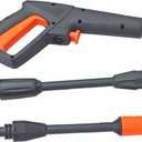 SSIMOO Replacement Pressure Washer Water Spray Car Washer Spray Pistol Wand Lance Compatible with Interskol Elitech Sun Joe Pressure Washer(Gun with 2 lances)