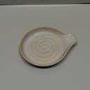 Spoon Rest, Large Ceramic Spoon Holder for Stove Top, Heat-Resistant Cooking Spoon Rest for Kitchen Counter Decor, 5 Inches (Gray)