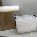 IRIS USA 13 QT Plastic Storage Box with Lid and Latches - 6 Pack - BPA-Free, Discreet Organizing Solution, Durable Nestable Stackable Containers, Secure Pull Handle - Pearl