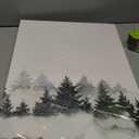 3 Pcs Modern Mountains Canvas Wall Art Green Watercolor Misty Pine Forest Nature Minimalism Abstract Landscape Painting Picture Wall Decor Poster Print Artwork for Living Room Bedroom Office (16L''x12W'')