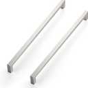 Ravinte 3 Pack Square Cabinet Handles - Satin & Brushed Nickel Drawer Pulls - 12-3/5 Inch Kitchen Cabinet Hardware