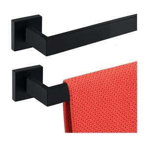 32 Inch Towel Bar 2 Pack for Bathrooms 12/16/20/24/28/32/36 Inch Stainless Steel 304 Matte Black Towel Holder Modern Square Towel Rod Rustproof Wall Mount