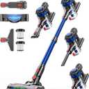 KARDV Cordless Vacuum Cleaner, 500W/40Kpa Vacuum Cleaners for Home, 60Mins Stick Vacuum with LED Display, Anti-Tangle & Wall Mount Charging, 8 in 1 Lightweight Vacuum for Hard Floors Carpet Pet Hair