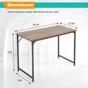 BestOffice Computer Desk Home Office Desk 39 inches Gaming Desk Multi-Function Writing Table Student Art Modren Simple Style PC Wood and Metal Desk Workstation for Small Space, Vintage