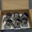 PARTPHONER 12 Pack Hanging Solar Lights Outdoor, Waterproof Solar Globe Lantern with Handle and Clip, Decorative Cracked Glass Ball Lights for Christmas Decor, Tree, Yard, Garden, Patio (Cold White)