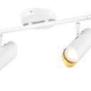 FEMILA 32" Complete Track Lighting Kits, Flush Mount Ceiling Spot Lights, Led Track Light GU10 Bulbs(Included) for Kitchen, Dining Room, Gallery, Hallway, 4FS79TL-4 WH (Skylark, Pure White)