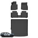 Wayhigh Floor Mats & Cargo Liner for Mazda CX-50 Hybrid 2025 2026, All Weather TPE Car Mats Waterproof Heavy Duty Floor Liners, Floor Mat Custom Fit for CX50 Accessories
