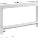 ZGREN Narrow Sofa Table with Outlet and USB Port, Behind Couch Table Skinny Console Table with Charging Station Thin and Long Slim Entryway Table for Living Room, Hallway, Entry Hall, Foyer, White