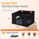Large Dog Car Seat Cover with Dog Bed Mat for Back Seat Half - Single Seat Travel Hammock Extender, Waterproof Hard Bottom for Medium & Large Dogs, Car SUV Truck Vehicle