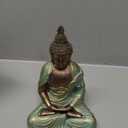 7.5" Gold Buddha Statue for Home Decor - Serene Meditation Decor, Zen-Inspired Buddha Sculpture with Blessing Services Included