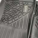 LASFIT Floor Mats for Jeep Gladiator JT 2020-2025 2026 All Weather TPE Custom Fit Pickup Truck Mats Floor Liners 1st & 2nd Row, Black