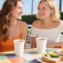 TashiBox 300 Count 12 oz Disposable Paper Coffee Cups - White Paper Cups for Party, Office, Cafes - Perfect for Cold and Hot Drinks