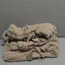 FOUXTEL Papasan Chair Cushion Cover, Plush Faux Fur papasan Cushion Cover, 50 Inch for 40-44 Inch Cushions, Super Soft Removable Cover with Ties & Zipper, Machine Washable - Khaki