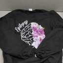 Epilepsy Awareness Flowers Epilepsy Warrior Sweatshirt Black Medium
