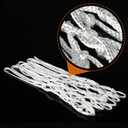 Heavy Duty Basketball Net Replacement All Weather Basketball Net Fits Standard Indoor or Outdoor, 12 Loop (White)