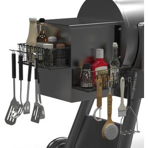 2 Pack of Magnetic Storage Bin for Traeger Grills, Suit for Traeger Ironwood 885, Pro Series 34, Pro Series 22, Pro D2 575, Pro 780, Ironwood 650, Z-Grills, Pit boss