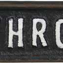 Bathroom Signs Decorative Cast Iron Retro Metal Door Plaque Women Men Farmhouse Cute Decoration for Restroom Home Decor Wall Art Decor for Office Shop Hotel Bar Restaurant, 4.92 x 1.38, Black