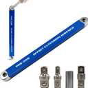Impact Ready Offset Extension Wrench, Tight Reach Extension Wrench Set, with 1/2", 1/4" and 3/8" Square Drive Adapters, Universal Extensions Wrench for Small Place