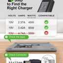 65W AC Adapter Charger Compatible with Toshiba Satellite C55 C55D C655 C855 C855D L745 L655 L755 L55 P755 C675 L775D P845T P855 Z830 S55 Z30 A665 C55-A C55T C75D Z930 E45T Power Supply Cord