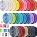 72 Yards 24 Pcs Sewing Zippers Bulk #3 Nylon Coil Zippers 24 Color Assorted Zipper for Sewings with 260 Zipper Sliders for DIY Sewing Crafts, Bag Clothes Purse and Tailoring Supplies