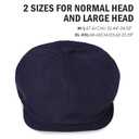 L/XXL Newsboy Hats for Men Women - Classic 8-Panel Flat Ivy Cabbie Cap, Lightweight for Daily Wear Navy